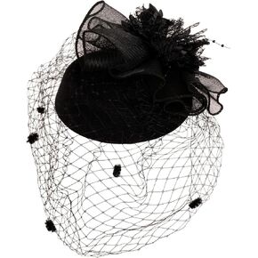 Ro Rox Net Ruffle Fascinator Flower Hat Retro Pinup 40's 50's Wedding Party