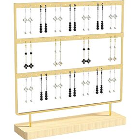 Julysky Earring Holder Organizer,Earring Holder Stand for Hanging Earrings,Earring Display Stand，Earring Organizer Stand，Earring Tree (Black, 3 Layers)