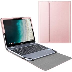 Fintie Sleeve Case for 12.4"Samsung Galaxy Chromebook 2 360, 12.2" Samsung Chromebook Plus V2 XE520QAB / Chromebook Plus XE521QAB / Plus LTE XE525QBB - PU Leather Portfolio Book Cover, Black