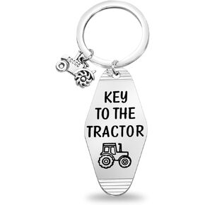 KUIYAI Vintage Hotel Motel Keychain Tractor Lovers Gift Farm Owner Gift Off Road Gift Transportation Vehicle Gift For Farmer