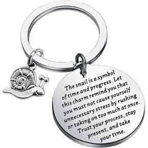 MAOFAED Snail Keychain Snail Gift Inspirational Gift The Snail Is A Symbol Of Time And Progress