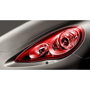 VViViD® Red Gloss Vinyl Headlight Foglight Transparent Air Tint Wrap Self-Adhesive (17.9 Inch x 60 Inch Large roll)