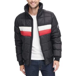 Tommy Hilfiger Men's Quilted Bomber Hoody Color Block