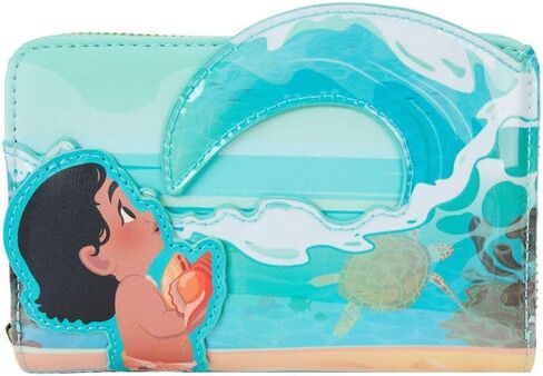 Loungefly Disney Young Moana Ocean Waves Zip Around Wallet in Saudi Arabia