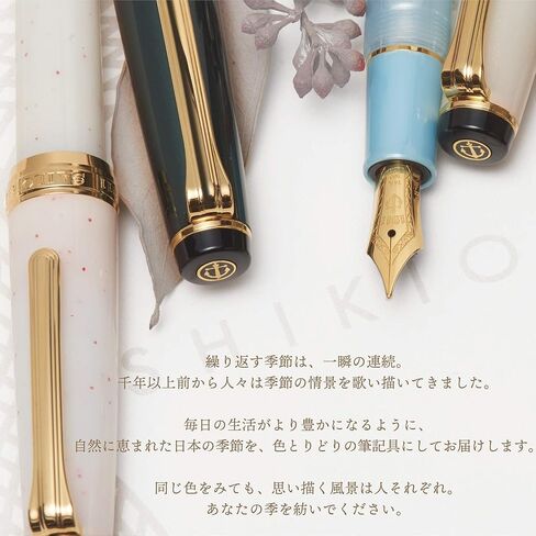 Sailor 11-1224-303 Fountain Pen, SHIKIORI Snowmoon Sky Leaves, Famous Moon, Medium Point in Saudi Arabia