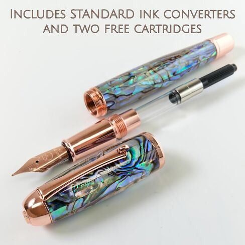 قلم حبر USA Super Mega Abalone Limited Edition 999/Rosegold Trim - Omniflex Nib in Saudi Arabia