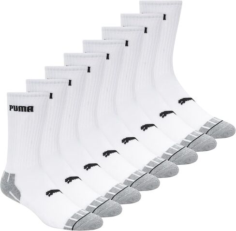PUMA Men's 8 Pack Athletic Cushioned Crew Socks in Saudi Arabia