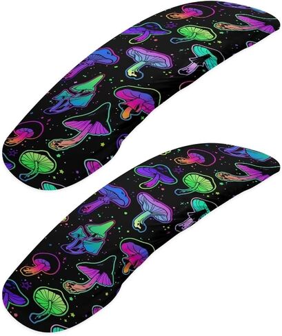غطاء ذراع كرسي دوار مطبوع عليه بقرة بنية، مقاوم للبقع، مسند ذراع متين، غطاء منزلق، مكتب ألعاب الكمبيوتر، كرسي دوار، مسند ذراع مرن، غطاء ديكور in Kuwait