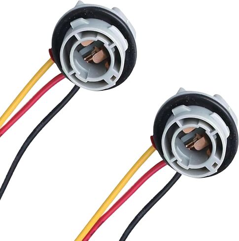 2 PCS 1156 Automotive LED Turn Signal Light Socket, Pure Copper + Nylon 180 Degree BA15S Adapter Socket with 5.7" Pre-Wired, Repair Replacement Accessories, for Most Cars (Multicolored) in Saudi Arabia