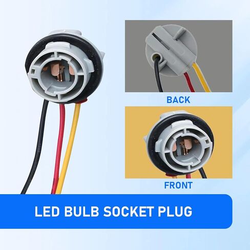 2 PCS 1156 Automotive LED Turn Signal Light Socket, Pure Copper + Nylon 180 Degree BA15S Adapter Socket with 5.7" Pre-Wired, Repair Replacement Accessories, for Most Cars (Multicolored) in Saudi Arabia