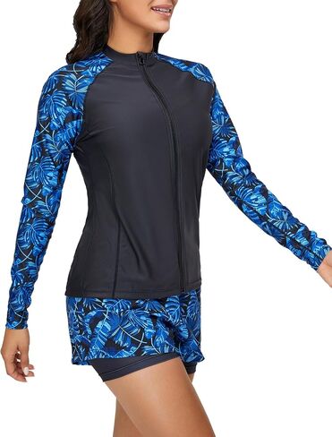 Stratuxx Kaze Swim Rash Guard Long Sleeve Swimsuit Shirts UPF 50+ UV Protection Rashguard for Women and Teen Girl in Saudi Arabia