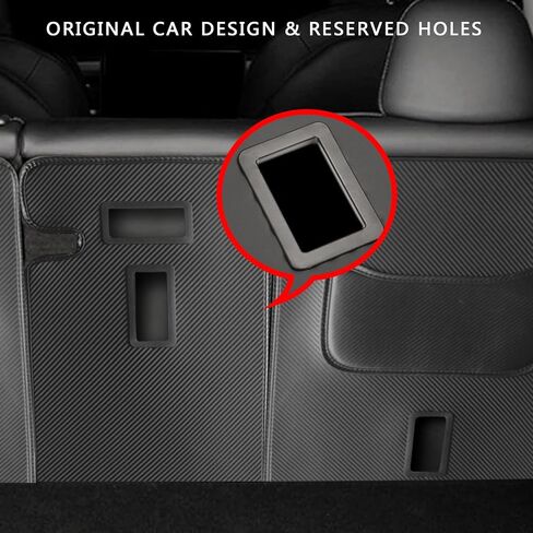 واقي المقعد الخلفي من الجلد من Tesla طراز Y Model 3 ملحقات Highland سجادات المقعد الخلفي للأطفال غطاء مقعد خلفي مقاوم للاهتراء مع جيب منظم إضافي - قطعتان in Saudi Arabia