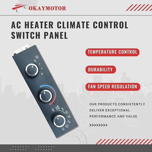 لوحة مفاتيح التحكم في المناخ لسخان التيار المتردد لـ 1996-2020 Chevy Express 1500 2500 C4500 Astro لـ GMC Savana 3500 4500 2003-2009 C5500 Topkick Safari 599-217 in Kuwait
