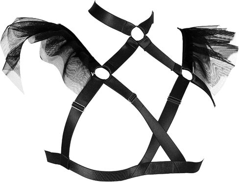 Plus Size Womens Pentagram Body Harness Bra Hollow Out Bra Tops Punk Lingerie Halloween Rave in Saudi Arabia
