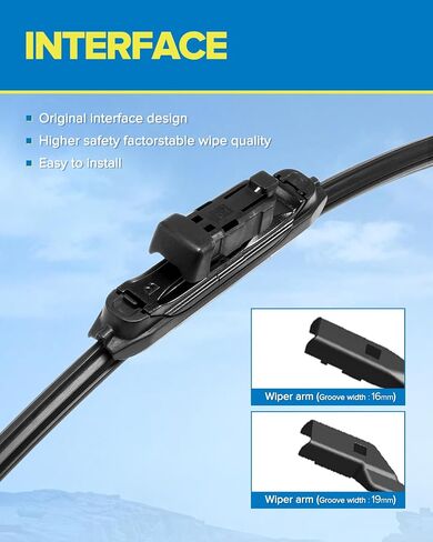 PHILTOP Automotive Replacement Windshield Wiper Blades 24"+21"+13" for Tiguan 2009 2010 2011 2012 2013 2014 2015 2016 2017 Front and Rear in Saudi Arabia
