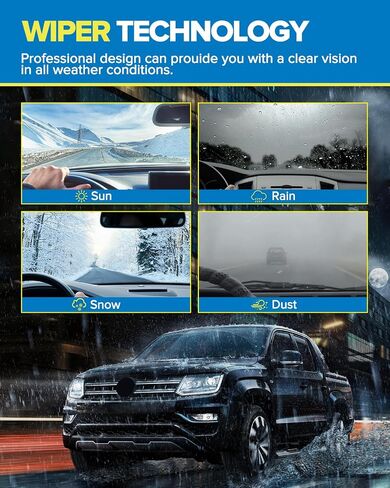 PHILTOP Automotive Replacement Windshield Wiper Blades 24"+21"+13" for Tiguan 2009 2010 2011 2012 2013 2014 2015 2016 2017 Front and Rear in Saudi Arabia