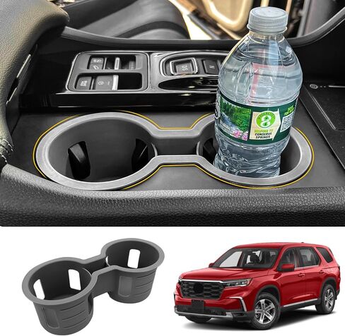 Cup Holder Compatible with 2023 2024 2025 Honda Pilot Car Center Console Cup Holder Insert Storage Box Interior Armrest Organizer for Honda Pilot Accessories (Black) in Kuwait