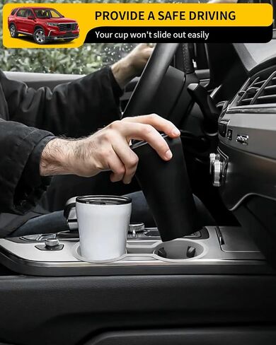 Cup Holder Compatible with 2023 2024 2025 Honda Pilot Car Center Console Cup Holder Insert Storage Box Interior Armrest Organizer for Honda Pilot Accessories (Black) in Kuwait