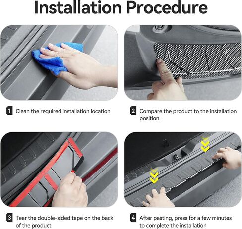 Exterior Rear Bumper Protector Compatible with Honda Accord 2023 2024 Accessories ABS Material Rear Bumper Guard Trunk Sill Protector (Black) in Kuwait