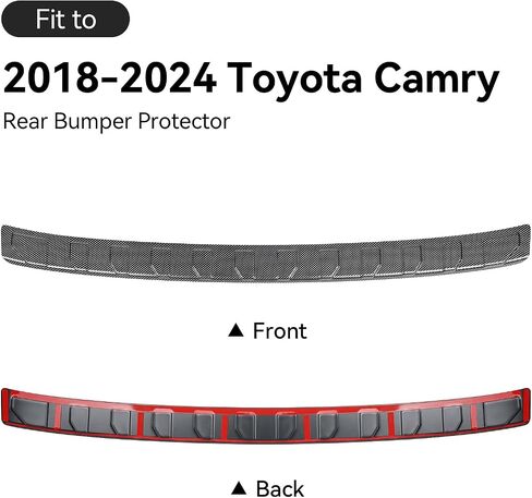Exterior Rear Bumper Protector Compatible with Honda Accord 2023 2024 Accessories ABS Material Rear Bumper Guard Trunk Sill Protector (Black) in Kuwait