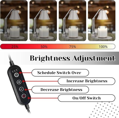 Candle Warmer Lamp with Timer – Wax Melt Warmer with 2 Bulbs - Lamp Dimmer Wax Warmer for Scented Wax – Adjustable Height Ultra-Elegant Wax Melter Candle Lamp Warmer - Golden in Saudi Arabia