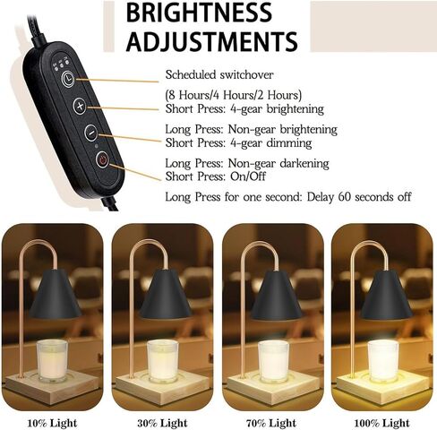 Candle Warmer Lamp with Timer with 2 Bulbs,No Flame Scented Candle Warmer,for Bedroom Home Decor,Fits Large and Small Jar Scented Candle Warming Lantern,Unique Birthday Gifts for Women in Saudi Arabia