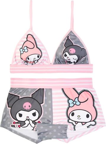 Hello Kitty womens Sports Bra & Boy Short Underwear Sets With Kuromi, Melodi, Keroppi & More in Xxxs-xl in Saudi Arabia