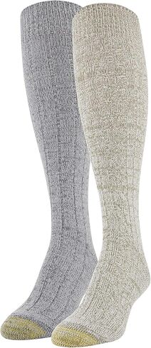 حذاء نسائي للركبة ناعم معاد تدويره من Gold Toe، شوفان/رمادي، متوسط in Kuwait