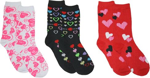 Womens' Valentine Crew Socks 3 Pair in Saudi Arabia