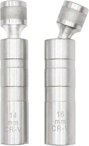 16mm Magnetic Spark Plug Socket, 360-degree Universal Joint 3/8-Inch Drive 12 Point Magnetic Swivel Socket Removal Tool Compatible with Motorcycle,Car,SUV in Saudi Arabia