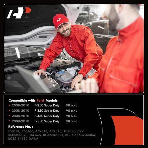 طقم شاحن توربيني كامل A-Premium مكون من قطعتين، مع حشية، متوافق مع Ford F-250/F-350/F-450/F-550 Super Duty، 2008 2009 2010، ديزل 6.4 لتر، ضغط مرتفع ومنخفض in Saudi Arabia