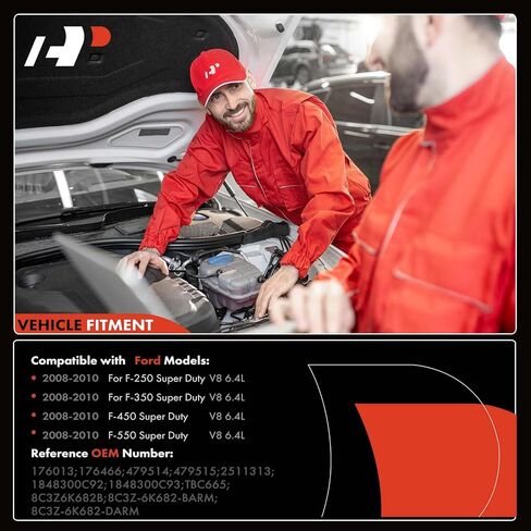 طقم شاحن توربيني كامل A-Premium مكون من قطعتين، مع حشية، متوافق مع Ford F-250/F-350/F-450/F-550 Super Duty، 2008 2009 2010، ديزل 6.4 لتر، ضغط مرتفع ومنخفض in Saudi Arabia