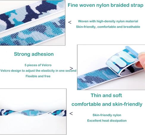 Adjustable Nylon Sport Watch Bands with Hook and Loop Fastener, No tools required, Quick Release Watch Straps Band Width 16mm 18mm 20mm 22mm in Saudi Arabia