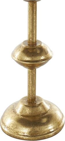 Deco 79 Metal Decorative Candle Holder Slim Candle Stand with Floating Spheres, Set of 3 Candlestick Holder 14", 12", 9" H, Gold in Saudi Arabia