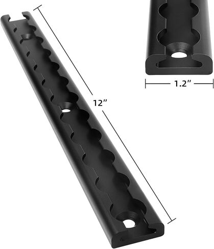 Upgrade Aluminum L Track, 12 inch L Track Rail Black Oxide for Securing Motorcycles, ATVs, Dirt Bikes, Utility Tractors, and More, Use On Pickup Trucks, Vans, Or Enclosed Trailers, Pack of 4 in Kuwait