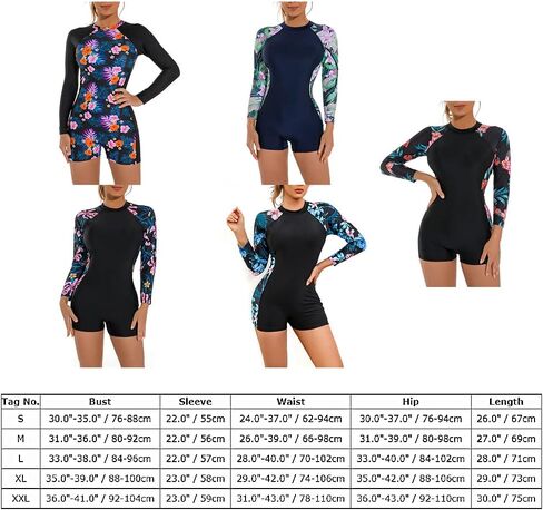 IDOPIP Rash Guard for Women Long Sleeve UV Sun Protection Rash Guard Shirt One Piece Swimsuit Zip Surfing Bathing Suit UPF 50 in Saudi Arabia
