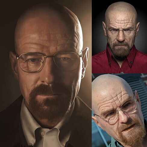 GHDLM Realistic Old Man Mask, Latex Bald Man Mask, Realistic Face Mask, Costume Mask for Halloween Party in Saudi Arabia