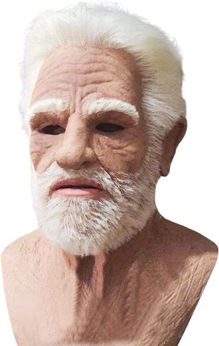 GHDLM Realistic Old Man Mask, Latex Bald Man Mask, Realistic Face Mask, Costume Mask for Halloween Party in Saudi Arabia