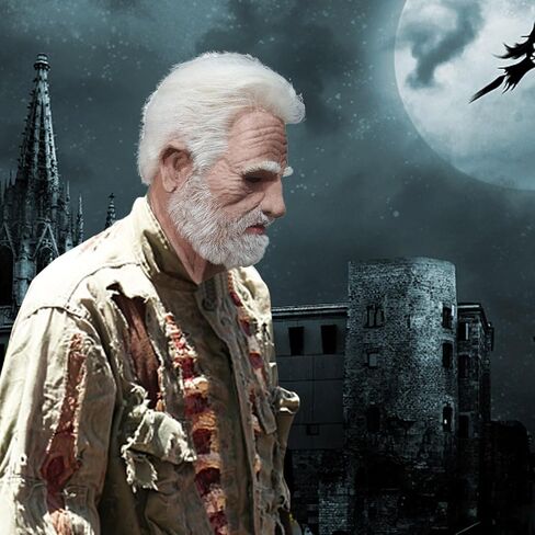 GHDLM Realistic Old Man Mask, Latex Bald Man Mask, Realistic Face Mask, Costume Mask for Halloween Party in Saudi Arabia