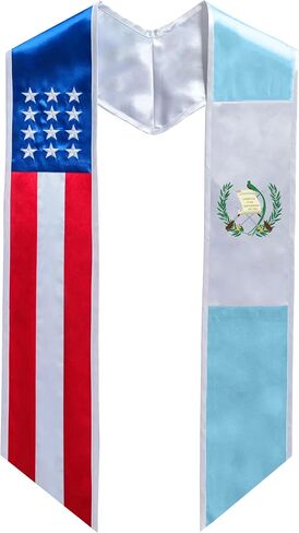 Mixed Country Flag Graduation Stole National Stole Sash 72 Inches in Saudi Arabia