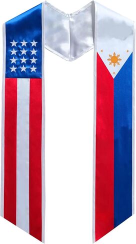 Mixed Country Flag Graduation Stole National Stole Sash 72 Inches in Saudi Arabia