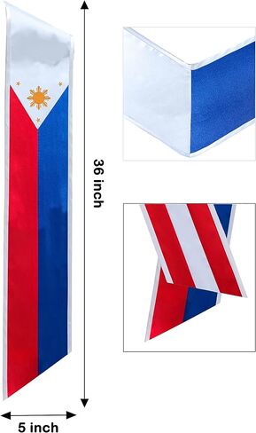 Mixed Country Flag Graduation Stole National Stole Sash 72 Inches in Saudi Arabia