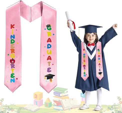 Kindergarten Graduation Sash Preschool Pink Satin Sash 2024 Graduations Sash Stole for Graduation Party Favor in Saudi Arabia
