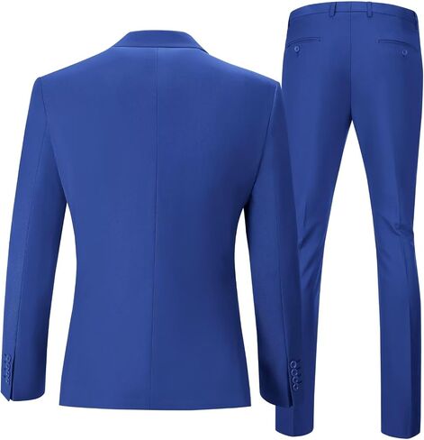 Mens Suit Slim Fit 3 Piece Suit Blazer Vest Pants Sets with Bow Tie Handkercher Brooch for Men for Wedding Prom Party in Kuwait