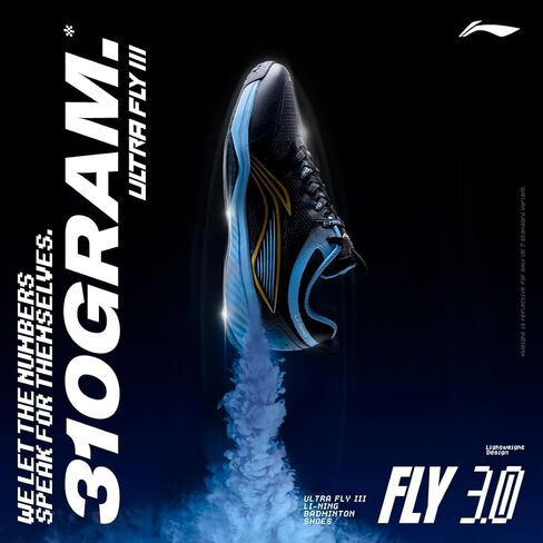 أحذية كرة الريشة LI-NING Ultra Fly III لا تترك علامات ┃ شبكة مسامية ┃ ممتص للصدمات ┃ خفيف الوزن ومتين in Kuwait