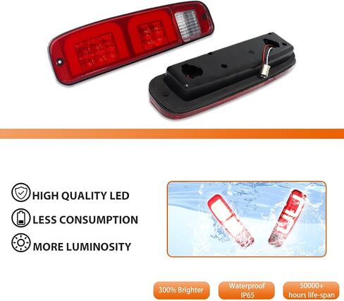 ADIIL عدسة حمراء حمراء LED أضواء الفرامل الخلفية المصابيح الخلفية ل 74-91 فورد E150 F150 250 350 100 برونكو in Kuwait