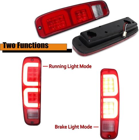 ADIIL عدسة حمراء حمراء LED أضواء الفرامل الخلفية المصابيح الخلفية ل 74-91 فورد E150 F150 250 350 100 برونكو in Kuwait
