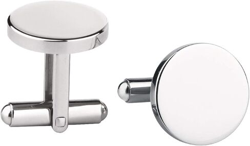 Cufflinks for Men, Driew Cufflinks Blank Cufflink Cuff Links men Flat Pad Blank Setting Tray 1 Pair,Round in Saudi Arabia