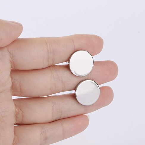 Cufflinks for Men, Driew Cufflinks Blank Cufflink Cuff Links men Flat Pad Blank Setting Tray 1 Pair,Round in Saudi Arabia