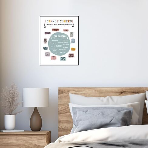 What I Can and Cannot Control Print, Therapy Office Decor, School Counselor Wall Decor, Psychology Gift, Calming Down Corner, Mental Health Poster, Therapist Gift, Classroom Decor (8X10 INCH) in Kuwait